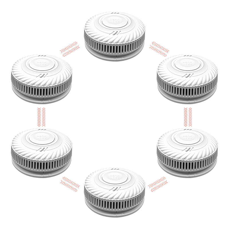 Smoke Detector Interconnected - 연동형 연기 감지기 10년 배터리 사용