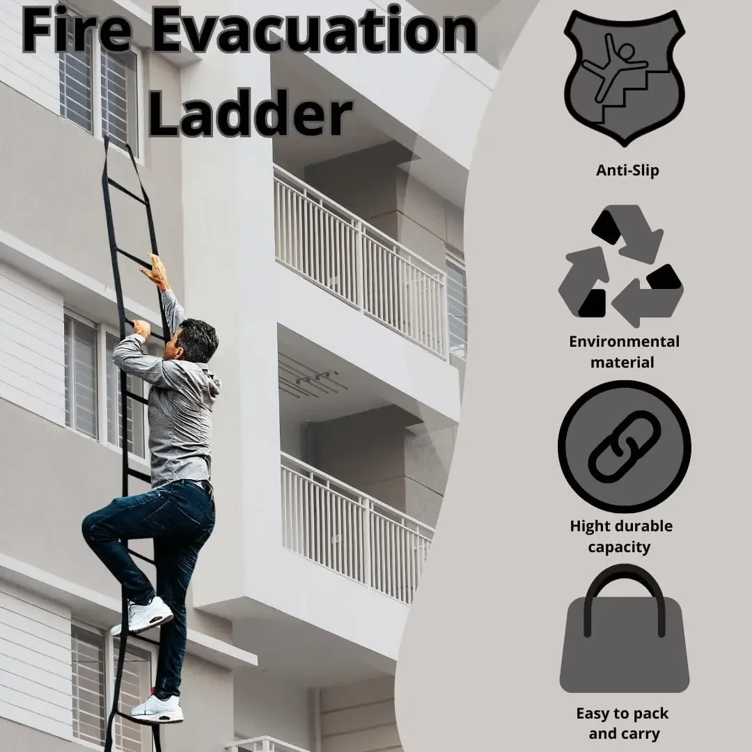 재사용 가능한 화재 대피 사다리 3층 24피트 |    - Fire Escape Ladder 리뷰 및 가격