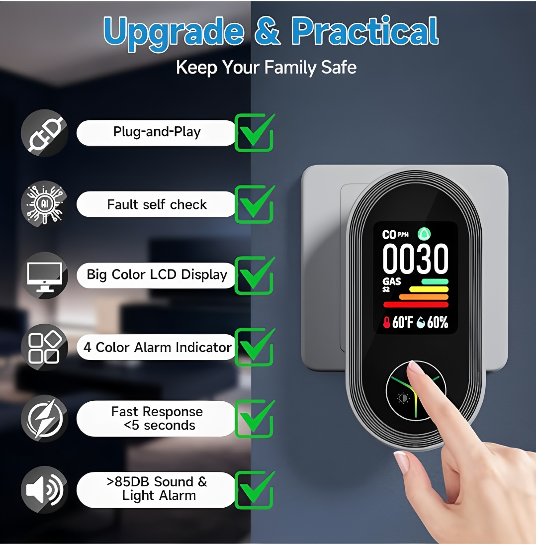 OEM 플러그인 4-in-1 CO 감지기 및 가연성 가 - Co Detector Plug 리뷰 및 가격